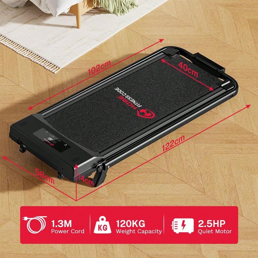 C1 2-In-1 Foldable Treadmill For Walking And Running With Side Handrails, 1–8 Km/H, 5% Manual Incline, LCD Display, Compact Home Treadmill - Phích cắm loại F của EU (220-240V) - Xem 1