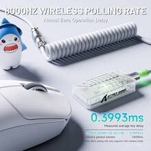 ATTACK SHARK X8Ultra Wireless Gaming Mouse&Big Hand,55g Ultra-Lightweight BT/2.4GHz Wirelss/Wired Mouse,8K Polling Rate,PixArt PAW3950MAX Sensor,42000 DPI,Gamer Mice For PC/Win - Multicolor - View 6