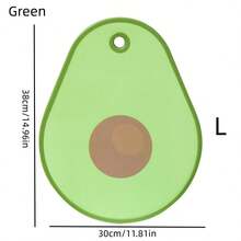 1pc Avocado Cartoon Antibacterial Cutting Board, New Year Valentine's Day Kitchen Essentials, Double-Sided Usable Thickened Plastic Chopping Board - Green - View 14