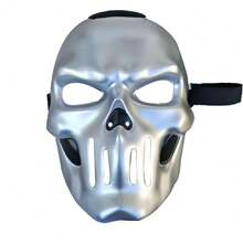 Cyberpunk Style Silver Resin Mask - Futuristic Cosplay Costume Prop, Suitable For Halloween, Music Festivals And Role-Playing - Full Face Protective Mask With Adjustable Strap - Multicolor - View 14