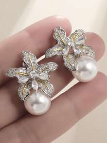 Vintage Elegant Turquoise Flower Shaped Earrings, Suitable For Parties And Holidays - Fashion - View 10