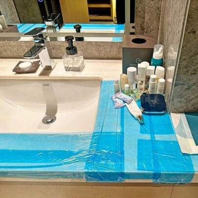 [Travel Companion] Disposable Hotel Anti-Pollution Film, Tabletop Toilet, Sink, Full Coverage Portable Products