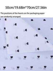 10 Stück schwarze herzförmige dünne Papiere - kleine Herz Sydney Papiere, vielseitig einsetzbare rosa und weiße dekorative Papiere geeignet für Geschenkverpackung, Scrapbooking, Sträuße, Basteln und Hochzeitsdekoration, ideal für Valentinstag, Hochzeiten, Geburtstagsparty Zubehör - Verschiedenfarbig - Übersicht 7