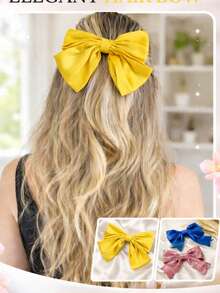Laço de Cabelo Feminino  – Elegante, Estilo Clássico e Confortável - Amarelo - Visão 4