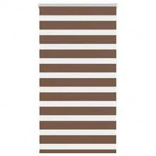 vidaXL Double Roller Blind Brown 90x150 Cm Fabric Width 85.9 Cm Polyester - Một cỡ - Xem 1