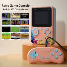 Byteuni 500合1复古掌上游戏机，1020mAh电池，2.4英寸大屏幕，内置500款经典FC游戏，包含手柄，即插即用，支持电视连接，单机/双人模式 - 彩色 - 查看 13