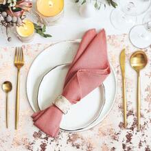 Bộ 3 khăn trải bàn màu vàng hồng kích thước 11*108 inch, khăn trải bàn lưới lấp lánh, thích hợp cho đám cưới, tiệc sinh nhật, kỷ niệm, tiệc chiêu đãi, lễ hội. - Nhiều màu - Xem 3