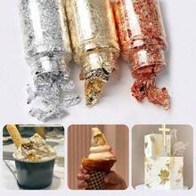 Giấy bạc vàng ăn được, giấy bạc vàng trang trí bánh, tấm giấy bạc vàng dùng trong nấu ăn, làm bánh, trang trí sô cô la, làm móng, thủ công mỹ nghệ, mỹ phẩm. - Nhiều màu - Xem 1