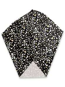 1pc Printed Instant Wear Hijab Underscarf - Black Print - View 3