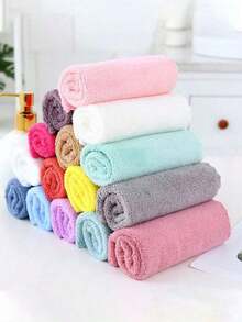 20pcs Towel Cloths, 10x10 Inch, Soft & Absorbent, Suitable For Bathing, Face, Hand, Kitchen, Spa Back To School For Beauty Salon Home Bathroom - 彩色 - 查看 5