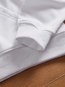 Sanrio Hello Kitty Men's Sweatshirt, Winter Men's Printed Hoodie - White - View 4