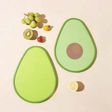 1pc Avocado Cartoon Antibacterial Cutting Board, New Year Valentine's Day Kitchen Essentials, Double-Sided Usable Thickened Plastic Chopping Board - Green - View 6
