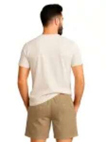 Mauricinho Summer Shorts, Regular Fit, Drawstring, Pocket, Linen - Khaki - View 5
