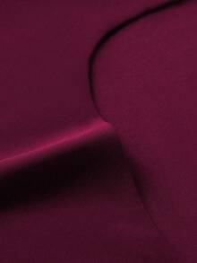 Casual Elegant Short Sleeve Crew Neck Top, Suitable For Daily Wear, Commuting, Going Out, Spring/Summer - Plum Color - View 8