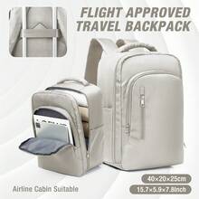 大容量旅行笔记本电脑背包，适用于14-15.6英寸笔记本电脑；时尚多功能口袋背包；轻便多层书包；带舒适提手的登机背包；男女通用休闲周末旅行包；防水日常背包，带防水隔层，适合户外徒步露营旅行；符合航空旅行标准；多种颜色可选。新旧款随机发货。 - 彩色 - 查看 10