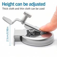 New Multi-Function Magnetic Sewing Gauge, Enlarged Magnet, Universal For Flat Sewing Machine, Edging, Straight Line, Arc, Anti-Curling, Adjustable Thickness - One Enlarged Round Multi-functional Magnet Gauge - View 7