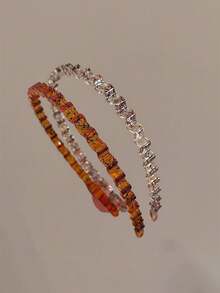 四件套简约纹理波浪发箍，女士高顶洗脸发箍，多功能发饰，气质发箍 - 彩色 - 查看 9