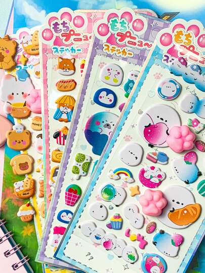 Fluffy, Soft Cat Paw Stickers With Adorable Animal And Candy Patterns. Perfect For DIY Decorating Your Planner, Phone Case, Notebook Or Lunchbox! Enjoy The Soothing Touch And Relaxing Mood. This Is A Creative Material Loved By Kids And Adults Alike. Also Makes A Great Small Gift For Christmas Or Birthdays.