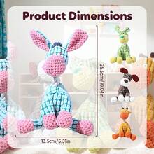 Juguete duradero para perros | Juguete de peluche suave para perros, versión mejorada, adecuado para masticadores agresivos, apto para perros pequeños, medianos y grandes, excelente para compañía diaria, recompensa de entrenamiento, dentición, juguete lindo, sin batería requerida, juguete para mascotas, resistente a la masticación, limpieza de dientes, entrenamiento interactivo, juguete de cuerda, raza mediana y grande, rompedor de aburrimiento, juguete para mascotas, consumo de energía - Multicolor - Ver 3