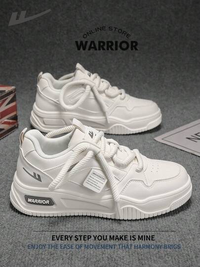  Warrior 男士板鞋，春秋季舒适百搭，休闲时尚，四季皆宜，耐磨耐穿，适合全天穿着，训练跑步鞋