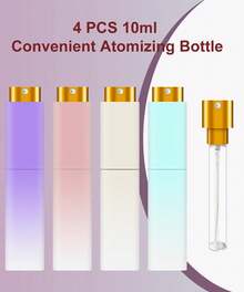 Refillable Travel Perfume Atomizer Set, 10ml Portable Mini Spray Bottle For Women Men, 4 Pack - Purple Pink Blue White - View 7