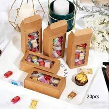 20pcs/Pack Gift Boxes With Display Window, Hexagon Paper Boxes With Lids, Suitable For Gifts, Crafts, Cakes, Candies, Wedding Party, Birthday Boxes For Various Festivals And Occasions - Multicolor - View 12