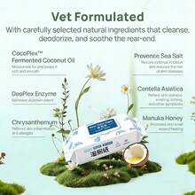 Pet Wipes, Suitable For Cats And Dogs, Veterinarian Recommended, Cleans And Deodorizes, Soothes Allergies And Infections, Gland Cleaning Wipes, Hypoallergenic Formula, Moisturizes And Nourishes Fur, Suitable For Dog Paws, Buttocks And Whole Body Care Wipes. - trắng - Xem 8