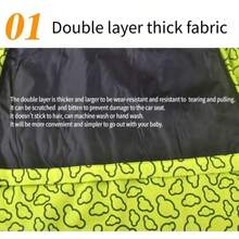 1 Pc Housse de siège de voiture pour chien de taille universelle, imperméable, pliable, double couche, tissu Oxford épaissi, forme rectangulaire simple, multicolore au choix, antidérapante, résistante à l'usure et à la saleté, tapis de voiture pour animaux de compagnie chiens et chats, pour la conduite, les voyages en extérieur et les sorties quotidiennes - Multicolore - Voir 3