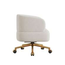 Contemporary Design Swivel Chair, Leisure Swivel Chair, 5 Wheels, 360° Rotation, Chenille, Beige, 71 * 60 * 71 Cm - Beige - View 9