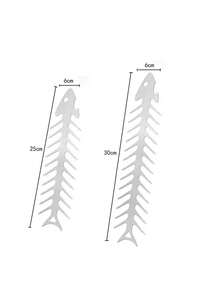 1pc Stainless Steel Fish Bone Shaped Barbecue Skewer, Outdoor Camping Grilling Meat Kebab Tool - Fishbone Shape - View 7