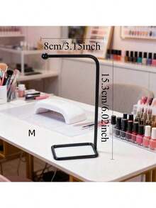 1/50pcs Removable Nail Polish Color Mixing Palette With Metal Display Stand, Transparent Nail Art Sample Sticks With Metal Rings, Wrought Iron Metal Display Rack, Acrylic Nail Art Practice Swatch Color Chart, Suitable For Nail Salons And Home Use - Multicolor - View 14