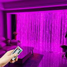 1pc USB Powered LED Curtain String Lights, 8 Modes Indoor Holiday Hanging LED String Lights, Atmosphere Lights For Wedding, Birthday Party, Bedroom, Window, Living Room, Wall Decor (Remote Control Batteries Not Included) - USB Curtain Light - View 12