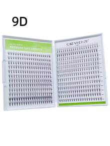 500 piezas de extensiones de pestañas premontadas, 3D/6D/9D/10D/20D/30D, longitud mixta de 8-15mm, rizo D, puntas afiladas, extensiones de pestañas esponjosas premontadas hechas a mano - D - Ver 5