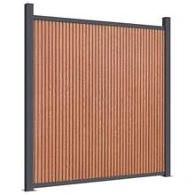 vidaXL Elemento di recinzione con 2 pali, marrone, 180x186 cm, WPC - A - Visualizzare 7