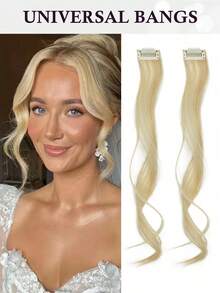 2pcs Side Bangs Clip-On Bangs With Long Sideburns, Clip-In Bangs With Synthetic Long Dragon Whisker Bangs, 12 Inches - Multicolor - View 21