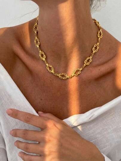 ZIRUISP Geometry Infinity Symbol Necklace For Women, Adjustable Gold Silver Black Choker Necklace, Vintage Y2K Fashion Jewelry, Birthday Valentine's Day Gift For BFF Best Friends Girlfriend Wife