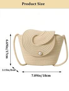 Mini Fashion Imitation Straw Handbag, Summer Vacation Beach Style Woven Bag Handheld And Crossbody Bag,Lightweight Casual Minimalist Straw Woven Bag, Perfect For Holiday Shopping And Gifting, Elegant Ladies Handbag,Women's And Girls' Bag, Wicker Bag, Holiday Essentials,Perfect For Travel, Vacation, Holiday & Beach, Travel Must Haves, Summer Straw Beach Bag For Women, Fashion Summer Vacation Bag, Beach Essentials Women Bags For Vacation & Holiday,Eye-Catching Beach Bag, Women's Summer Straw Beach Bag, Popular Women's Beach Bag, Fashionable Summer Vacation Bag, Essential Women's Beach Vacation Bag, Latest Vacation Bag[US Local Warehouse]The Best Gift Choice, Birthday Gift - 彩色 - 查看 10