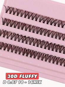200片装假睫毛套装，30D/40D卷翘度，8-16毫米混合长度，自然蓬松，0.07毫米轻盈可重复使用，适合节日和派对场合 - D - 查看 8