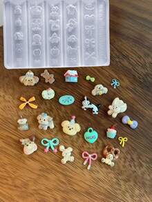 高品质手工美甲模具，蝴蝶结设计，宠物爱好者系列 - 無色 - 查看 7