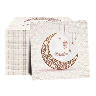 20pcs/40pcs/60pcs/Set Soft Square Moon & Star Napkins, 2-Ply, 33cm*33cm Opened, Suitable For: Wedding, Tea Party, Birthday Party Decoration, Party Decoration, Party Supplies, Holiday Decoration, Holiday Supplies