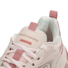 Skechers 女士休闲鞋，D'LITES系列时尚系带运动鞋，轻便舒适简约日常休闲鞋 149916-粉色 - 粉紅色 - 查看 7