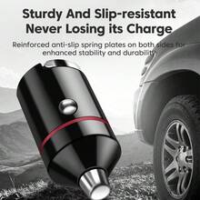 快速充电手机车载充电器 100W 双口迷你多功能车载充电器 带拉环 情人节礼物 - 均碼 - 查看 4