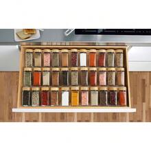 Spice Drawer Organizer 4 Tier, Acrylic Seasoning Organizer Rack, Clear Spice Rack Tray, Kitchen Seasoning Jars Drawers Insert (Jars Not Included/Expandable From 9" To 18") - 透明 4 件裝 - 查看 3