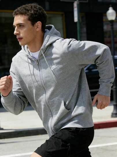 Nike 男裝針織夾克夾克/外套AS M NK CLUB FT FZ HOODIE FN3885-063