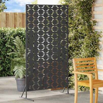 vidaXL Sichtschutz Schwarz 100 X 50 X 180 Cm Stahl