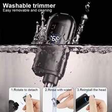 2-In-1 Rechargeable Electric Nose Hair Trimmer, Fully Automatic Grooming Device, Unisex, 150mAh - Multicolor - View 11