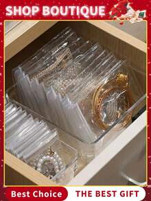 20pcs Clear PVC Jewelry Bags Plastic Jewelry Storage Pouch Transparent Rings Earrings Packing Anti Tarnish Bags Small Zipper Lock Pouch For Storage, 3 Sizes (Clear) 20/10/1pc - Multicolor - View 3