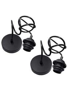 Juego de 2 luces colgantes, mini cable de luz colgante, enchufe E27, soporte para lámpara con 4 pies ajustable, industrial, clásico, lámpara de techo, lámpara para lámpara de recámara,41117002 - Azul menta - Ver 1