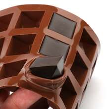 1/4 Pcs Diamond Chocolate Baking Mold, Frozen Dessert Ice Cube Tray, Ice Cream Mold, Baking Mold, Fondant Cake Decorating Mold, Home Kitchen Accessories - Coffee Brown - View 2