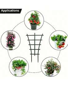 Giàn leo cây xếp chồng chịu lực cao - Giá đỡ vườn thẳng đứng tiết kiệm không gian với thiết kế dạng lưới và móc, thích hợp cho cây leo trong nhà/ngoài trời, cây leo và cây trồng trong chậu, chậu trồng cây ban công có thể tái sử dụng, trang trí nhà cửa, dễ lắp ráp, cấu trúc chắc chắn. - nhiều màu - Xem 9